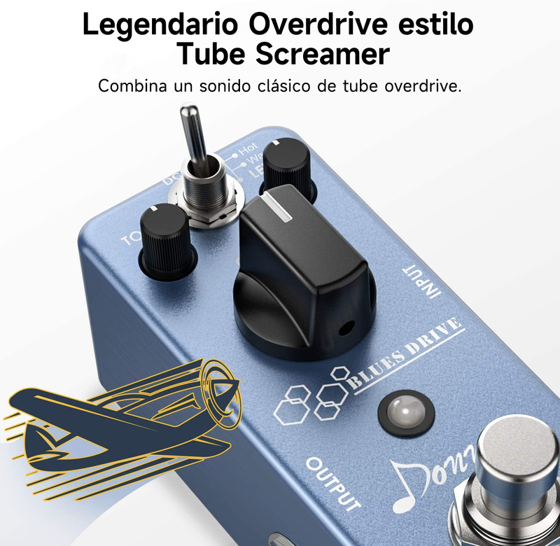 Donner Pedal de Overdrive con switch de 2 Tonos donner music mexico